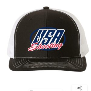 New USA Shooting Logo Hat Black/White