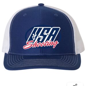 New USA Shooting Logo Hat Blue/White