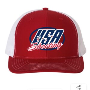 New USA Shooting Logo Hat Red/White