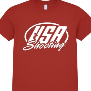 New USA Shooting Logo Red T-Shirt